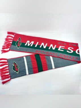 Old Time Hockey Minnesota Wild Team Scarf Red/Green/Gray/White